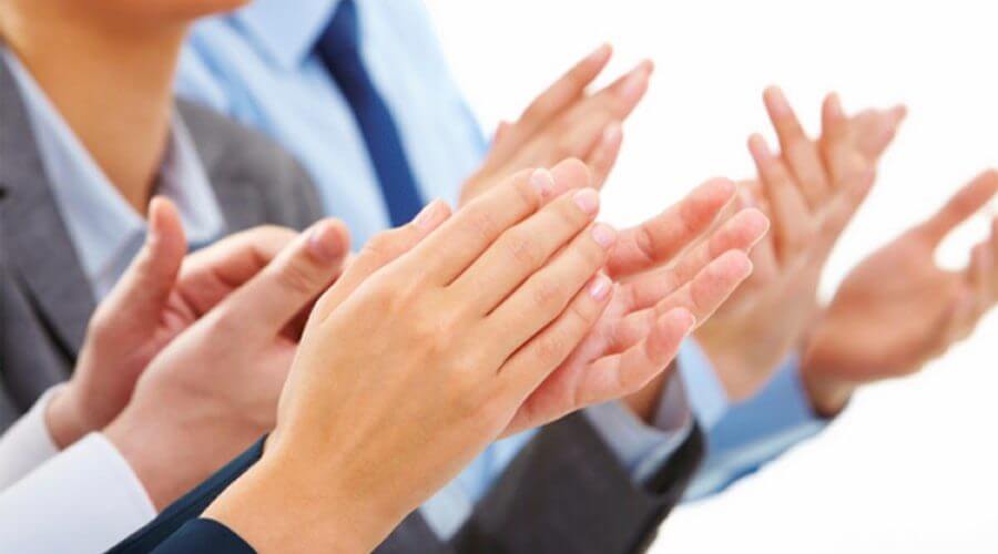 Hands clapping