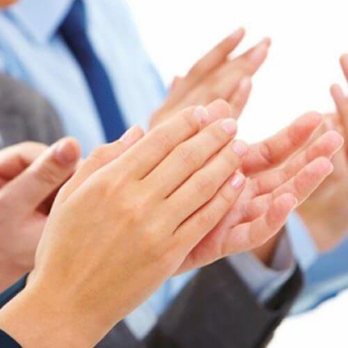 Hands clapping